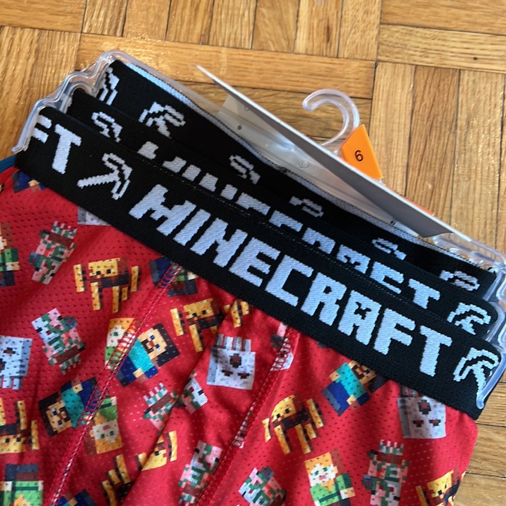 Boys Minecraft underoos athletic boxer briefs size 6S (3pack) NEW w tags - Picture 6 of 9